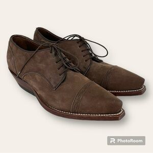 Sena Cowgirl Shoes Leather Pointy Made in Spain Brown EU 38